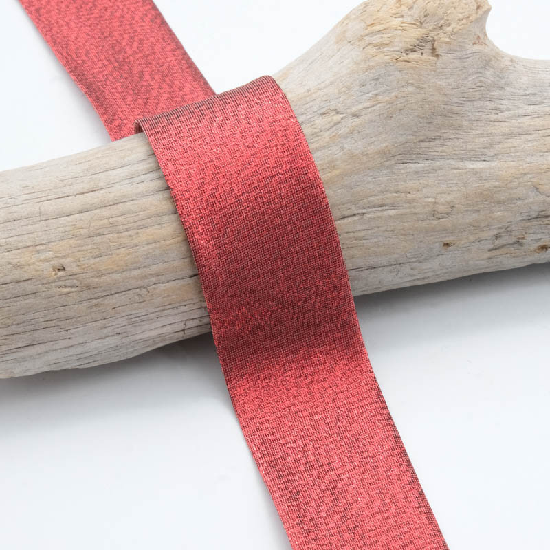 30mm Red Lamé Bias Tape